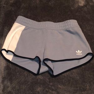 light blue adidas lounge/ workout shorts